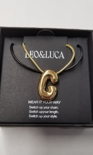 Leo & Luca Large Balloon Initial Interchangeable Necklace 15", 18"+2"