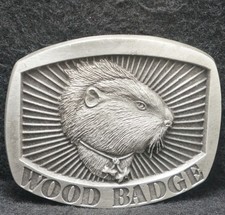 XB27160 VINTAGE 1970s WOOD BADGE BOY SCOUTS LEADERSHIP MENS BELT BUCKLE