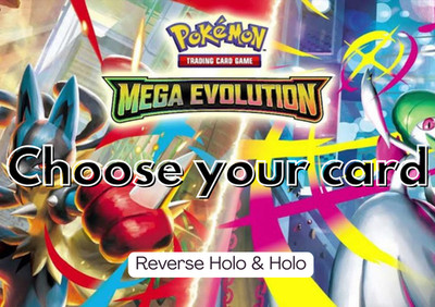 Pokémon TCG Mega Evolution   Choose Your Card: Reverse Holo & Holo!
