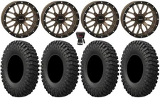 System 3 ST-3 18" Wheels Bronze 37" MotoCrusher Tires Polaris Ranger XP 9/1K