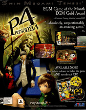 Atlus Persona 4 Shin Megami Tensei 2009 Vintage Magazine Ad Poster PS2 RPG EGM