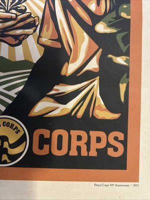 Shepard Fairey OBEY Giant Peace Corps 50th Commemorative Poster