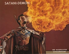 Vintage - Satani-Demon Fire Manipulator Circus Sideshow Act - Postcard - BPB