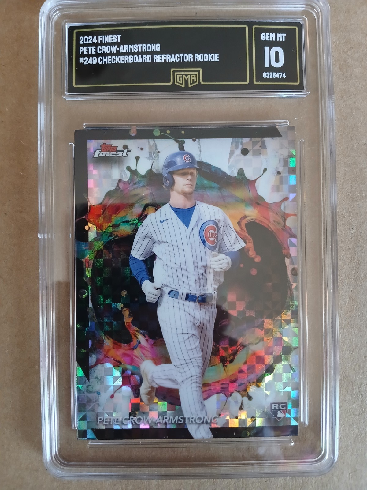 Pete Crow-Armstrong 2024 Finest #249 Checkerboard Refractor Rookie Gem Mint 10