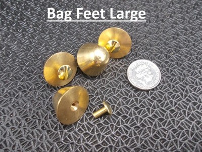 SCHWERLAST MASSIV MESSING SUITE KOFFER, TASCHENBODEN FÜSSE [GROSSE GRÖSSE] 18 mm x 10 = 4