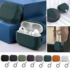 Lychee Texture Case Cover Ring Buckle For AirPods 4 3 2 1/Pro 3rd 2025/Pro 2 1