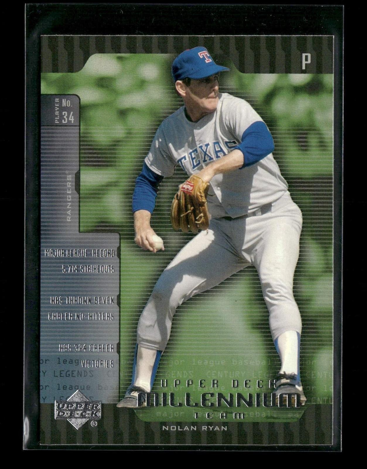 2000 Upper Deck Legends #UD9a Nolan Ryan Millennium Team