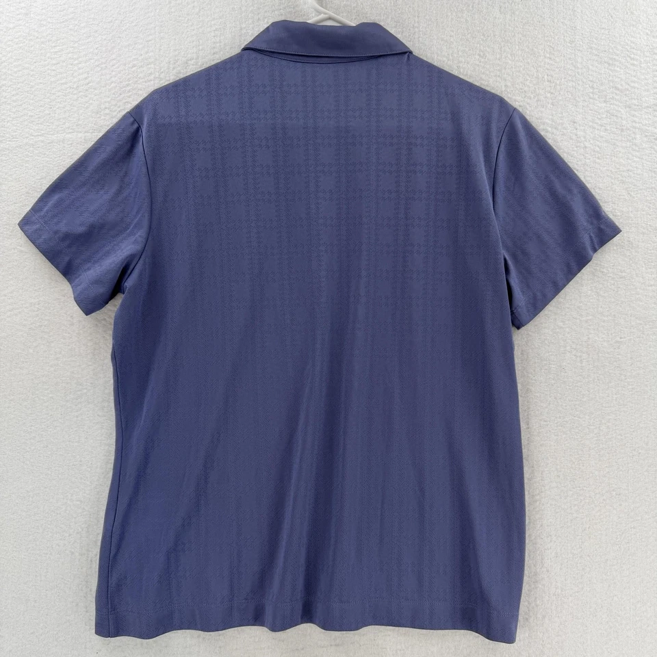 Nike гольф рубашка-поло женщин XL синий жаккард NikeFIT сухой короткий рукав эластичной - Изображение 2 из 4