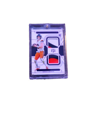 2024 National Treasures Bo Nix Dual Patch /49 Rookie Jersey #RDM-BNX Broncos RC