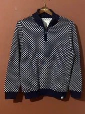 Long Wharf Supply Co Edgartown SeaWell Fisherman Sweater Men's 2XL Blue 1/4 Zip