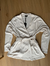 Phase Eight Deona Snuggle Faux Wrap Top Cream Ribbed  Long Sleeve NWT Size 16