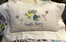Tooth Fairy Pillow Embroidered Frog  Dragonflies Kelly Rightsell 16"x12" NEW