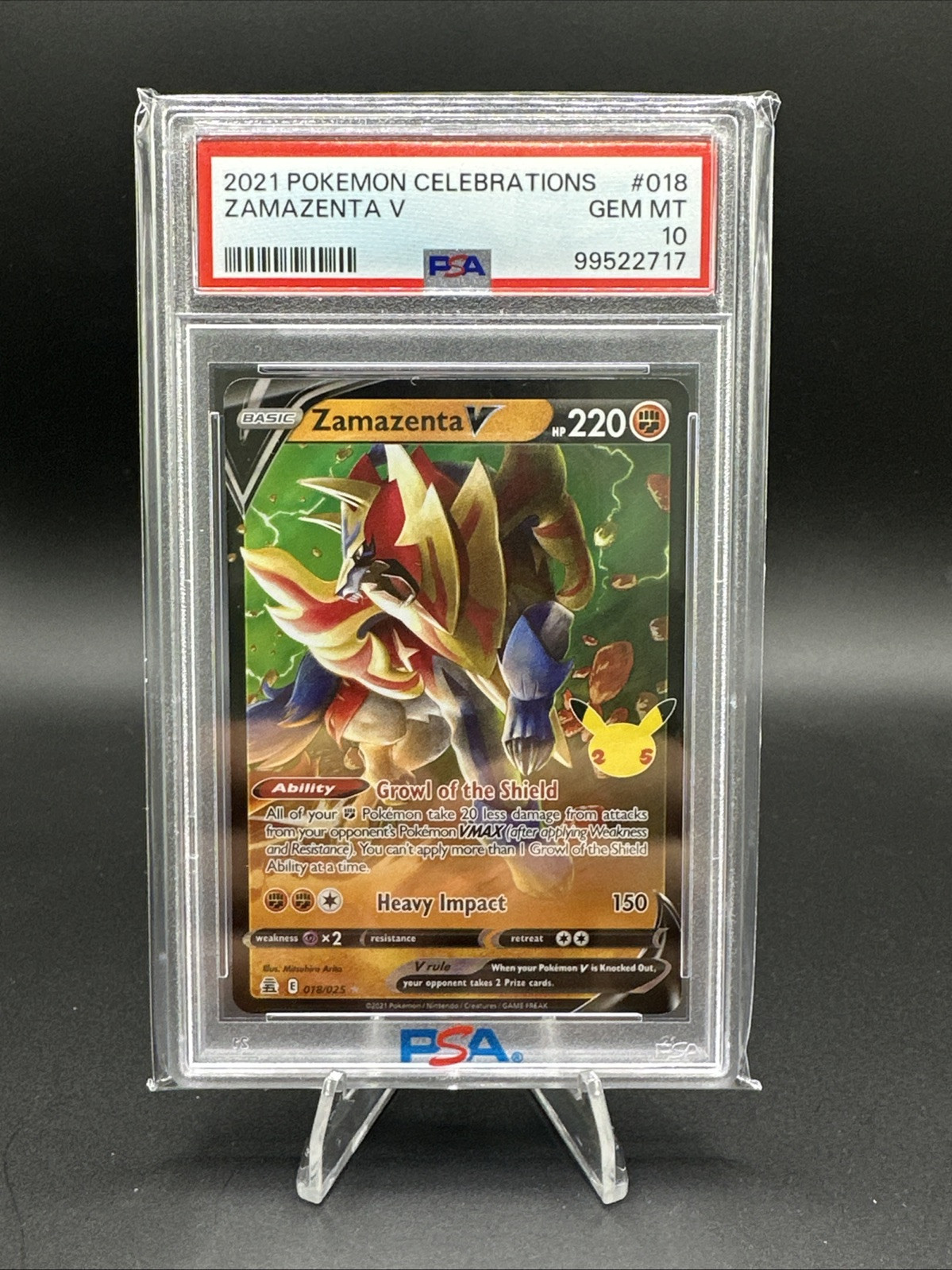 Zamazenta V 2021 Celebrations #018/025 Holo Price Guide Zamazenta V 2021 Celebrations #018/025 Holo Price Guide
