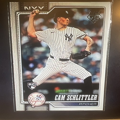 #ad Topps 2025 Bowman Chrome Cam Schlittler Rookie #BCP 166 Yankees Baseball Card $349.99