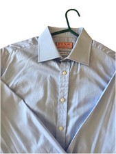 Thomas Pink Superfine Two Fold Blue Men’s Dress Shirt 15 1/2 X 36