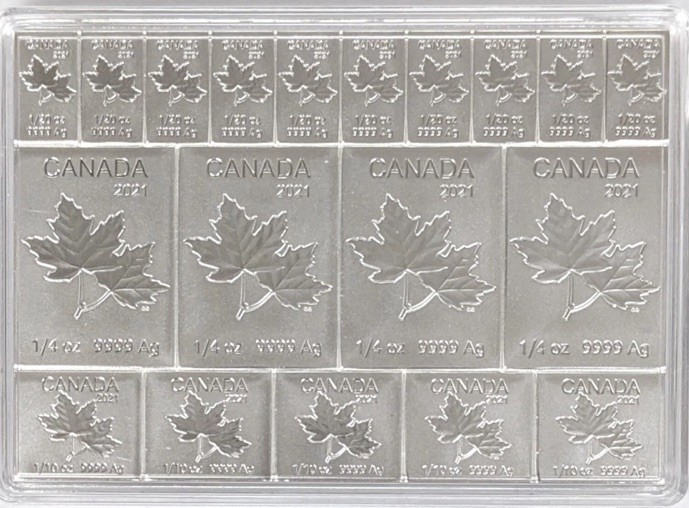 Canadian Silver  .999 Maple Collectors Dividable fine Still One Solid Piece