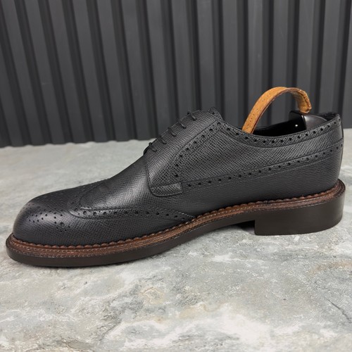 Abito Louis Vuitton Derby stringato grigio pelle taiga 9,5 LV 10,5 US 43,5 EUR - Foto 17 di 24