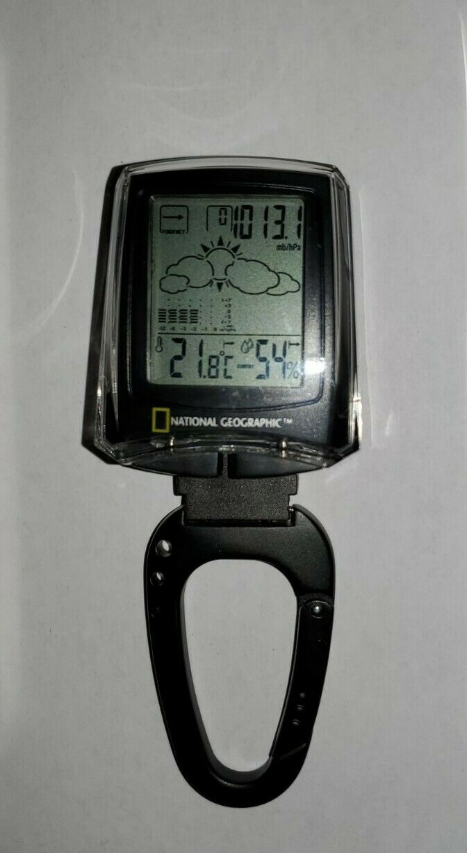 National Geographic Mobile Portable Weather Station Carabiner Camping Hiking