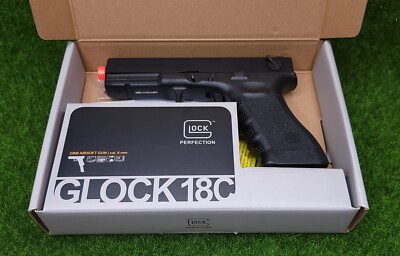 Umarex Glock 18C G18C Gen 3 6mm Green Gas Airsoft Pistol, 300 FPS