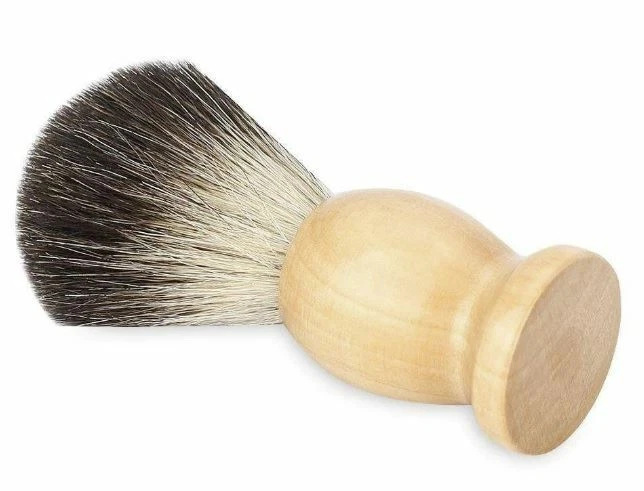 CONCEPT4U Men's Soft Shaving Hair Brush with Wooden Handle For Facial Shaving Cleaning