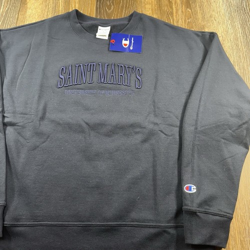 Saint Marys University Of Minnesota Sweatshirt Mens L Blue Student Logo Sweater
