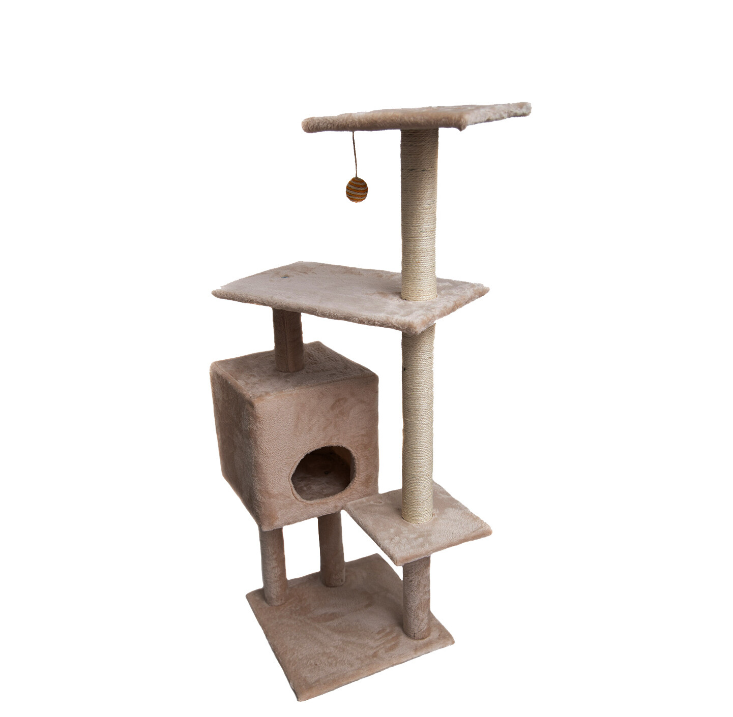 Árbol Torre Rascador Gato 4 Pisos Nido Gato Bola Colgante Columnas TresGatos