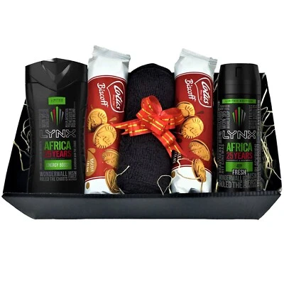 Men Lynx Africa Gift Hamper Father Son Birthday Boyfriend Husband Valentine Set