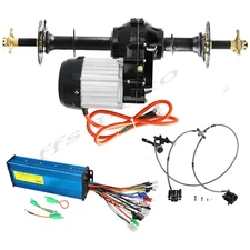 48V 1000W 1500W Differential Electric Motor Rear Axle Kit Brake for Golf ATV UTV