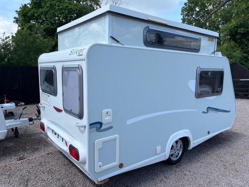 2008 trigano silver 310 vgc 2 berth pop top caravan awning+extras small & light - Picture 5 of 17