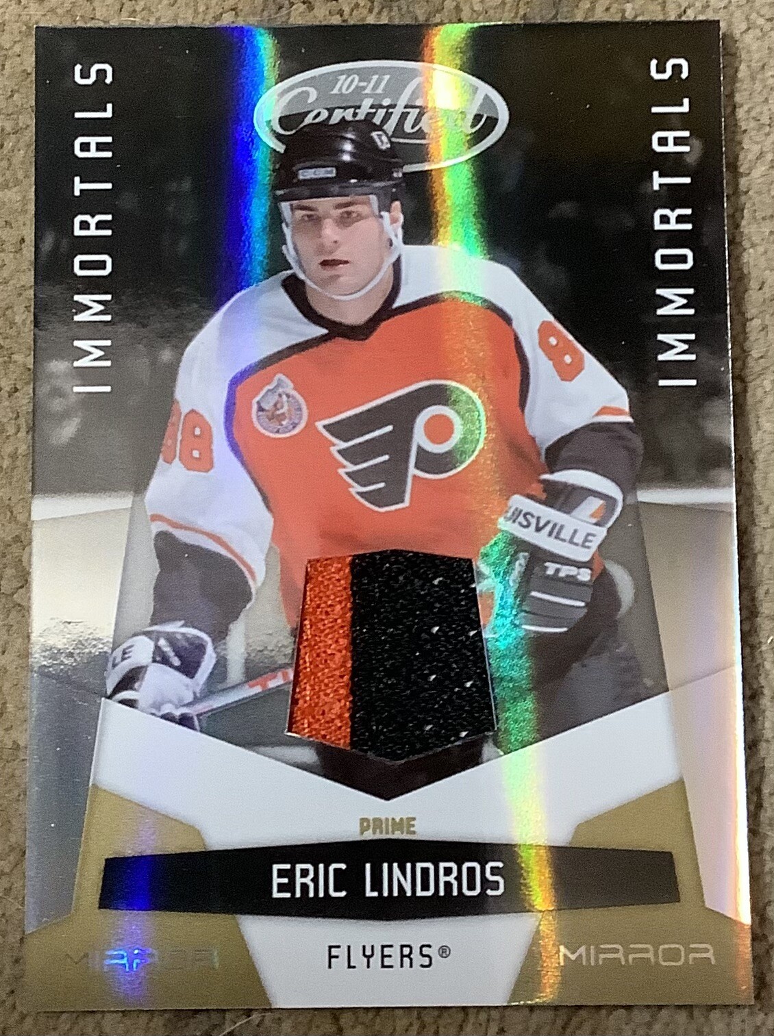 2010-11 Panini Certified Immortals Mirror Gold /25 Patch ERIC LINDROS #169