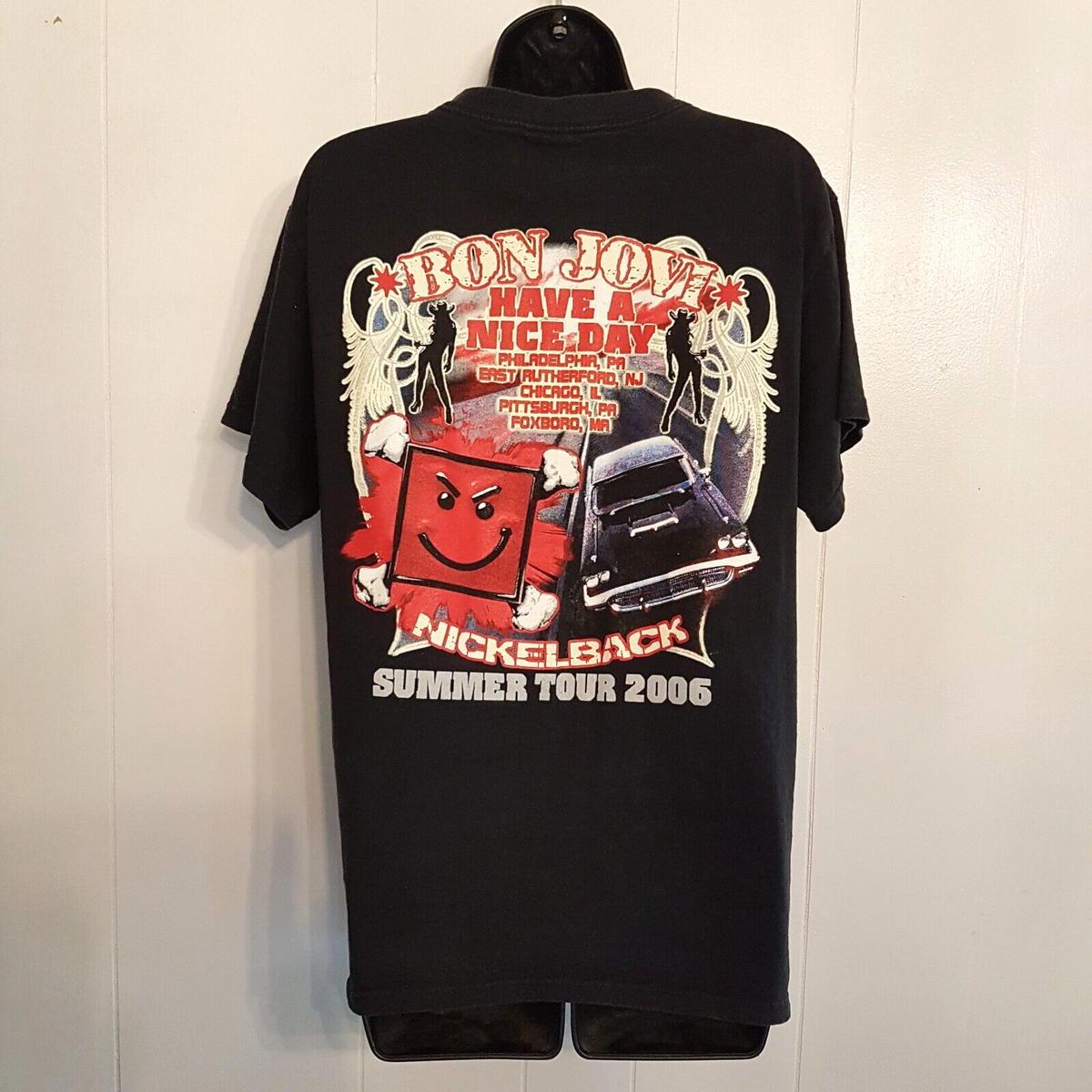 Bon Jovi/Nickelback Have a Nice Day Tour 2006 Black Short Sleeve T