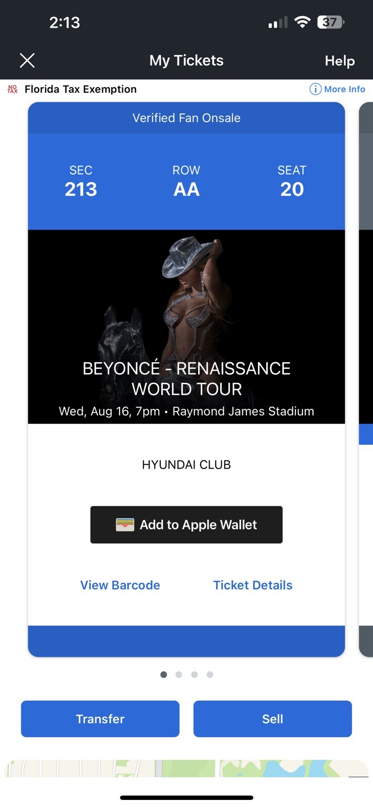 Beyonce Renaissance Concert Two Tickets Tampa, FL | eBay