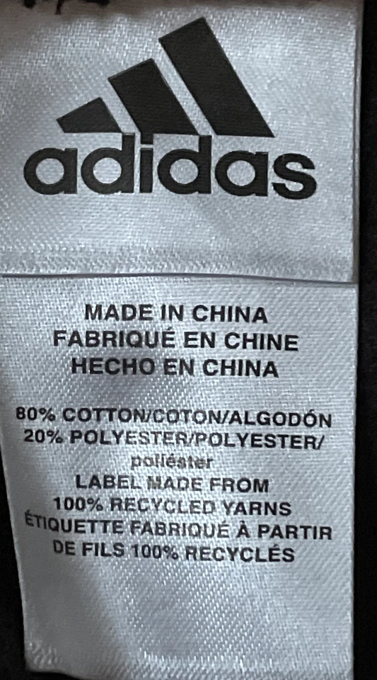 NWT Boys Adidas Joggers (80% Cotton, 20% Polyester) Navy or Black w/Logo; Sz 4-6 - Image 2 of 4