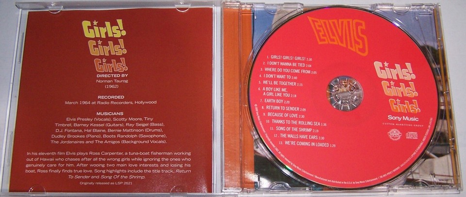 Elvis Girls! Girls! Girls! (CD) Album with 75th Anniversary hype ...