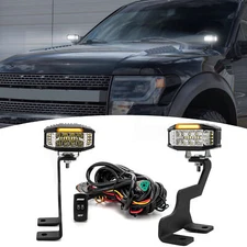 3.5'' LED Pods Ditch Light Kit - Amber DRL+Strobe For 2004-2014 Ford F-150