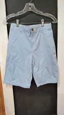 Boys carter long blue pinstripe shorts size 12 adjustable
