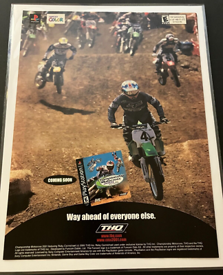#ad Championship Motocross 2001 Ricky Carmichael Vintage Gaming Print Ad Wall Art $9.87
