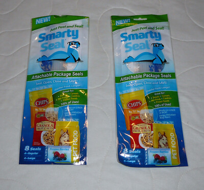 Lot Peel & Seal Attachable Reusable Package Resealable Zip Snack Bag Saver 