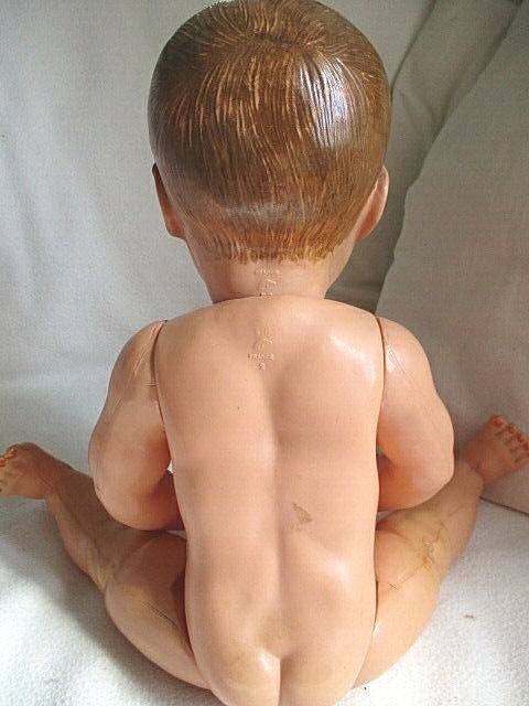ancien baigneur en celluloid Bruno Schmidt 30 cm corps en composition