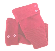 FINGERLESS GLOVES RED 100% CASHMERE S M L SMALL MEDIUM LARGE ARM WARMERS WINTER