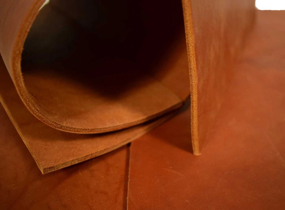 Vegetabil geg. Taschenleder Sattlerleder Rindsleder natur-braun 2 mm #don20S - Bild 2 von 4