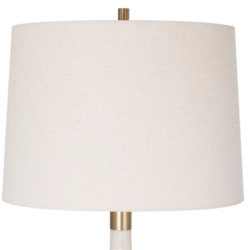 Uttermost Marille Transitional Rice Resin and Iron Metal Table Lamp in White - Picture 5 of 8