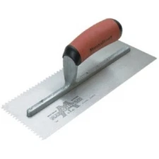 (1-pk) Marshalltown 3/16 In. V-Notched Trowel w/DuraSoft Handle Model: 15808