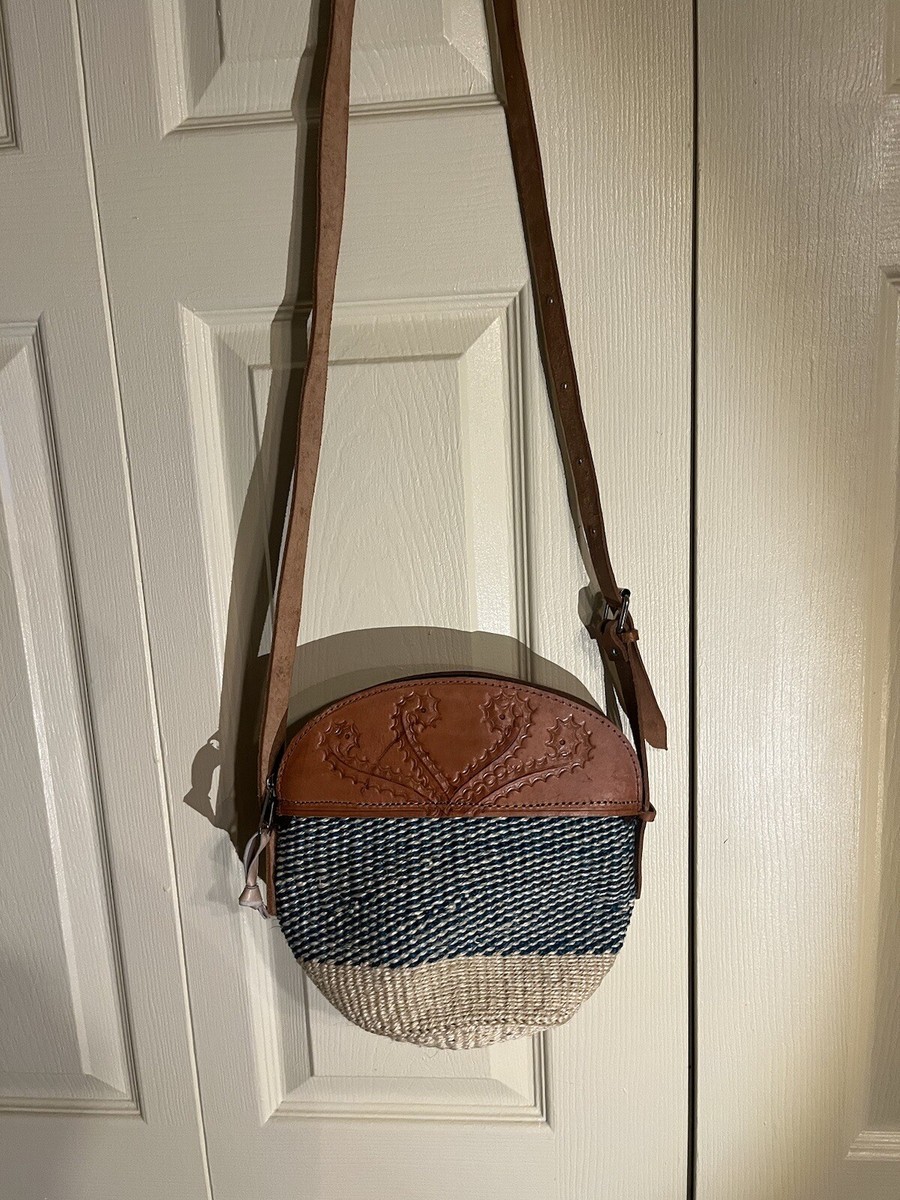 Kenya Made Sisal leather multicolor straw bag