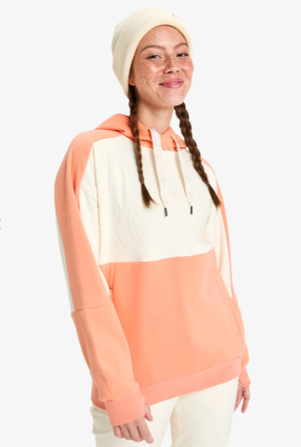 SACAI Roxy Felpa con Cappuccio Liberty Corallo