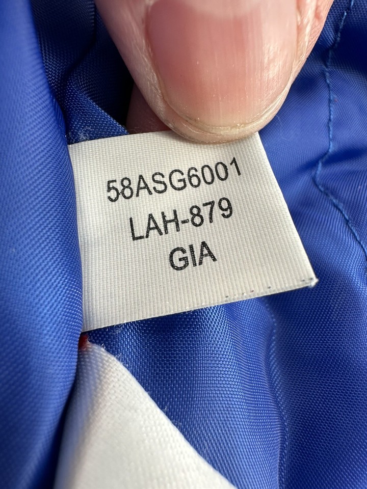 New York Giants Leather Jacket Vintage Full Zip Suede GIII NFL (See