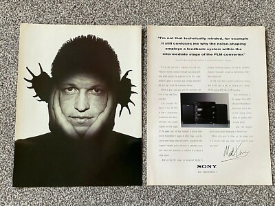 Vintage 1991 UK Magazine Advert Picture SONY Hi - Fi Mark King Level 42 Ad