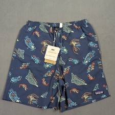 Patagonia Shorts Men's S Tidepool Blue Baggies Longs 7" Relaxed Fit Lined NWT