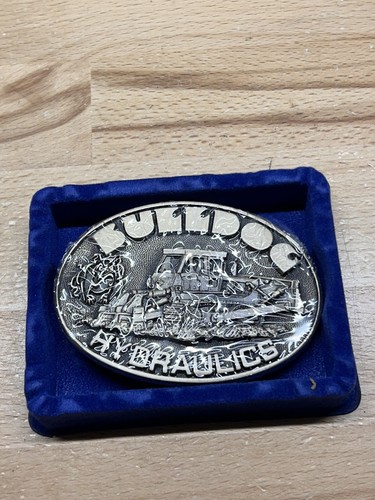 Bulldog Hydraulics NOS Construction equipment brass Belt Buckle UGA Bulldozer