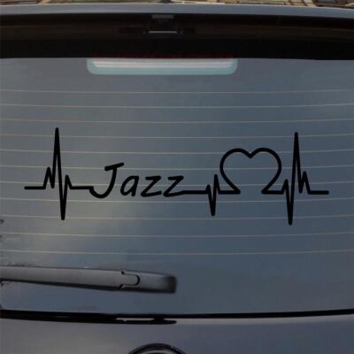 Heckscheibenaufkleber Jazz Puls Herzschlag Auto-Aufkleber 55x17 cm Auto Aufklebe